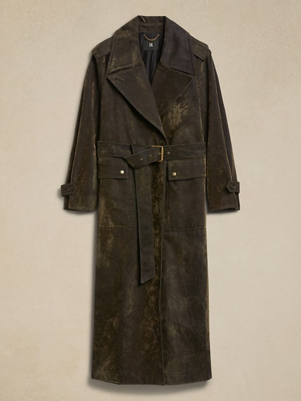 AMALIA VELOUR TRENCH COAT